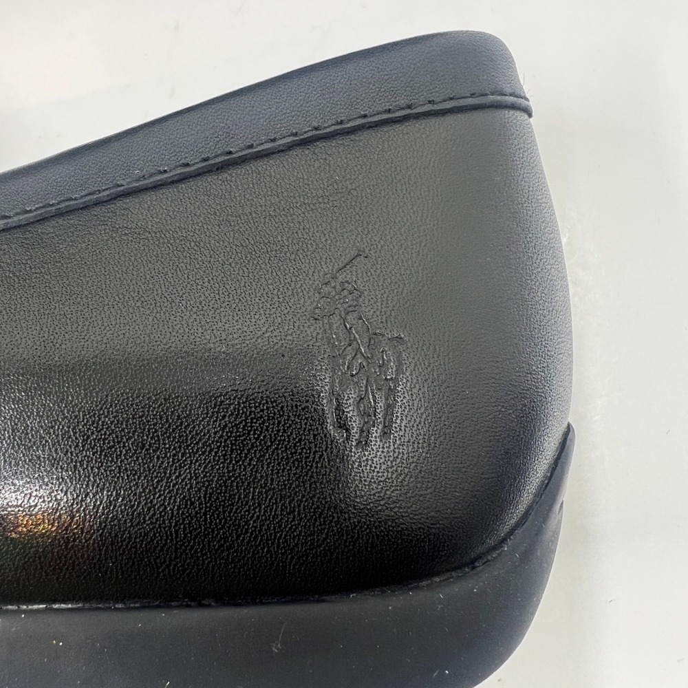 Polo Ralph Lauren Allon Loafers Men's 11D Black Tumbled Leather D-Ring Buckle - Picture 6 of 9